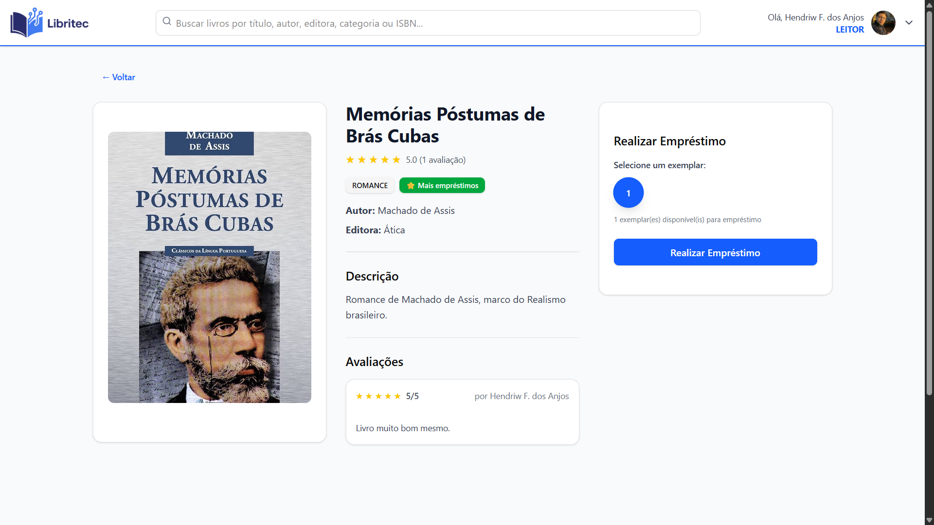 Página de um livro vista pelo aluno